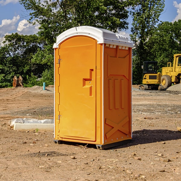 how often are the porta potties cleaned and serviced during a rental period in Pine